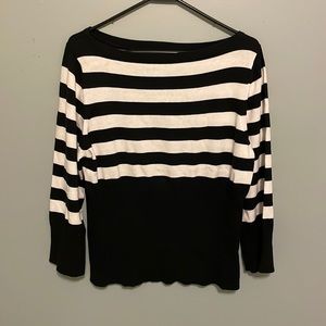 Black and white woman’s sweater by George Me size X-Large